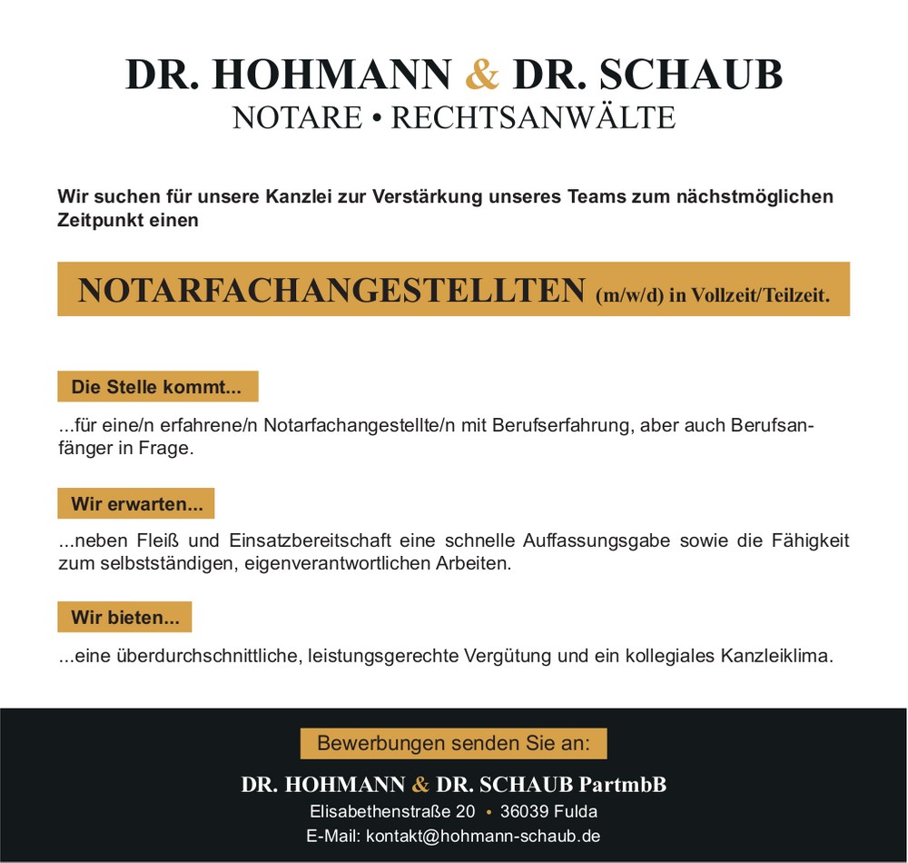 Notarfachangestellter (m/w/d)