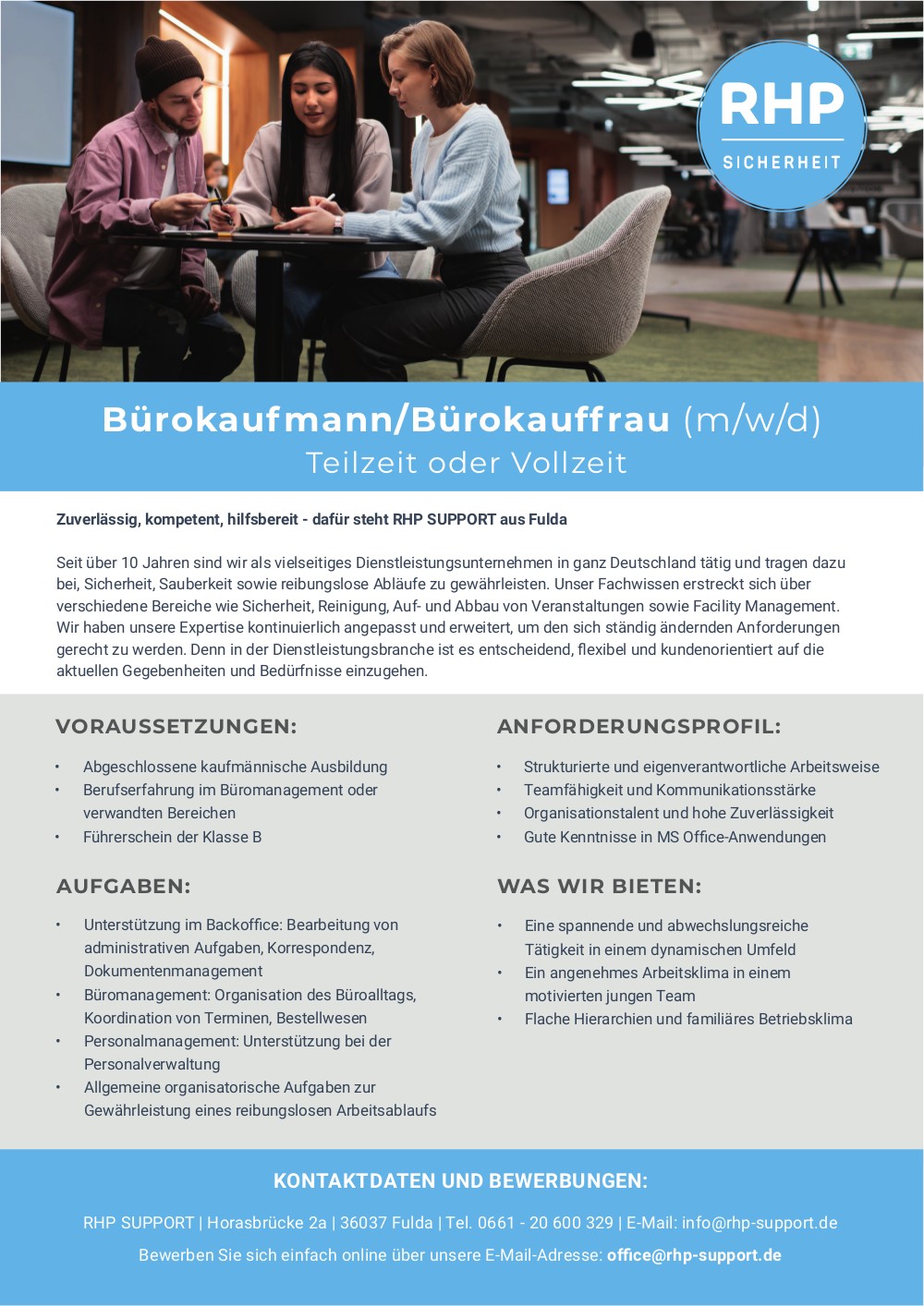 Bürokaufmann/Bürokauffrau (m/w/d)