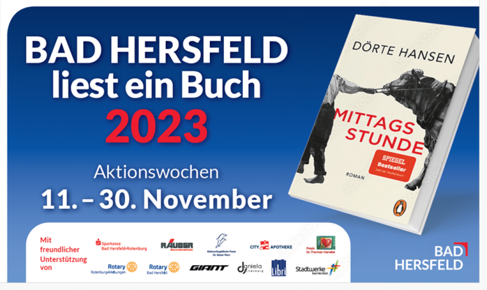 Literaturaktion Bad Hersfeld liest ein Buch 2023 / Dorfkultur im Wandel  der Zeit,, Termine Osthessen