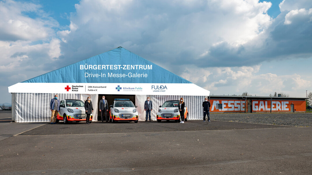 Fulda DriveInSchnelltestzentrum in Fulda Galerie ab Mittwoch