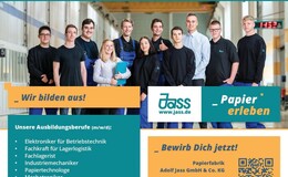Papierfabrik Jass: wir bilden aus - bewirb Dich jetzt!