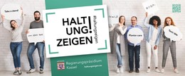 Aufruf für Demokratie in sieben Sprachen vom Regierungspräsidium Kassel