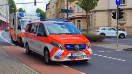 Einsatz in der Dalbergstraße: Auffahrunfall zwischen Pkw und Motorrad