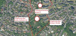 Fußwegverbindung am Aschenberg ab Montag gesperrt