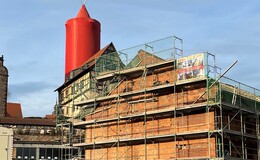 New construction of the culture hall on the former brewery site