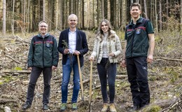 Sparkasse Fulda pflanzt 2.000 Bäume in den Forstämtern der Region