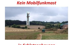 Bürgerinitiative gegen einen Mobilfunkmast in Schletzenhausen