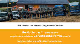 Wir suchen SIE zur Unterstützung bei Gerüstbau Darnieder GmbH & Co. KG