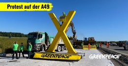 Greenpeace-Anhänger besetzen A49-Baustelle