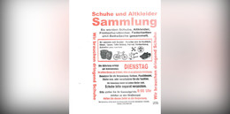 Handzettel für Sammlungen verteilt: "Stellen Sie nichts auf den Gehweg"