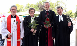 Bischöfin Hofmann und Bischof Gerber predigen gemeinsam auf der LGS