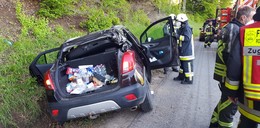 Alleinunfall nahe Lispenhausen: Rund 30 Rettungskräfte im Einsatz
