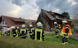 Hackschnitzel einer Heizanlage in Liebhards in Brand geraten