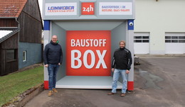 Baucentrum Leinweber installiert neue Baustoffbox in Grebenau