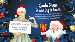 Der Weihnachtsmann macht sich auf den Weg zu "my sweet USA" in Künzell