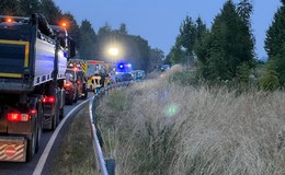 Verkehrsunfall im Berufsverkehr: Frontalzusammenstoß auf der Bundesstraße B 62