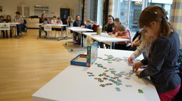 Kindergartenkinder puzzelten Bürgermeister Zentgraf "unter den Tisch"