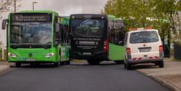 Unfall in der Münsterfeldallee: Zusammenstoß von zwei Bussen