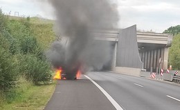 A66-Tunnel: Brennender Pkw durch technischen Defekt - keine Verletzten