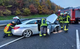 Unfall auf der Autobahn A 66: Feuerwehr eilt zum nächsten Einsatz