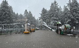 Temperaturen sinken: Schnee und Eis auf dem höchsten Berg der Rhön