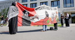 Pro-Palästina Demo auf dem Uni-Campus Frankfurt