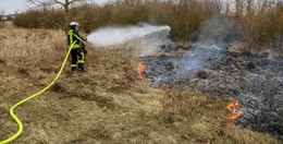 Einsatzkräfte verhindern Ausbreitung: Flächenbrand in Sickels