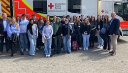 DRK-Schulsanitätsdienst Hilders besucht die Rettungswache Fulda