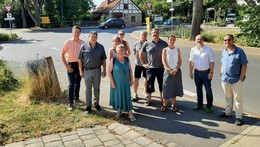 Ortsbegehung der Grünen in Margretenhaun: Verkehrssituation im Fokus