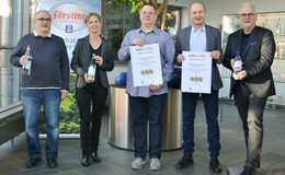 Qualität in Glas- und PET-Flasche: Viermal DLG Gold für Förstina-Sprudel