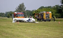 Probleme beim Landemanöver - Flugunfall am Zellhäuser Flugplatz