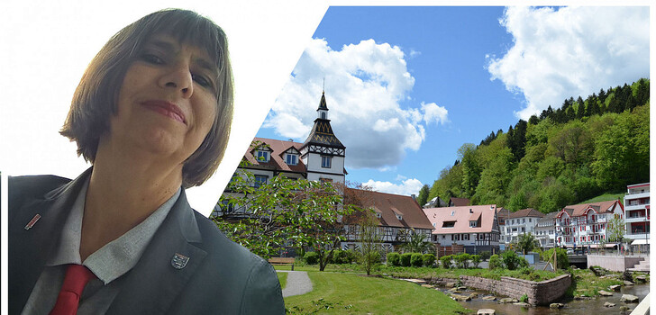 Ute Riebold, Fuldaer Stadtverordnetete, bewirbt sich als Bürgermeisterin in der kleinen Schwarzwaldgemeinde Bad Herrenalb