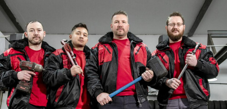 Benjamin Koch (zweiter von rechts) und sein Team wollen in dieser schwierigen Zeit denen helfen, die es gerade am meisten benötigen.