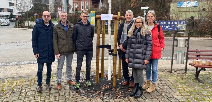 v. l. n . r.: Thomas Jäger, Jochen Vogel, Maximilian Jäger, Jürgen Pfister, Barbara Jäger, Eva Reichert Nelkenstock