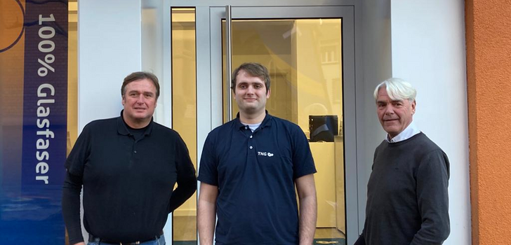 von links: Peter Kurzer (Vertriebspartner Geschäftskunden Telekommunikation), Maik Müller (TNG Vertrieb), Reinhard Storch (Store Manager)