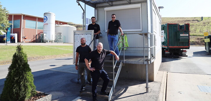 Das Team von der Wiegestation Tobias Demant, Thomas Heyer, André Hohmann und Philip Tumasz.