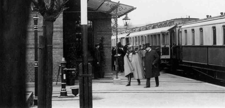 25. April 1896: Kaiser Wilhelm II. im Bahnhof von Schlitz (Vogelsbergkreis)