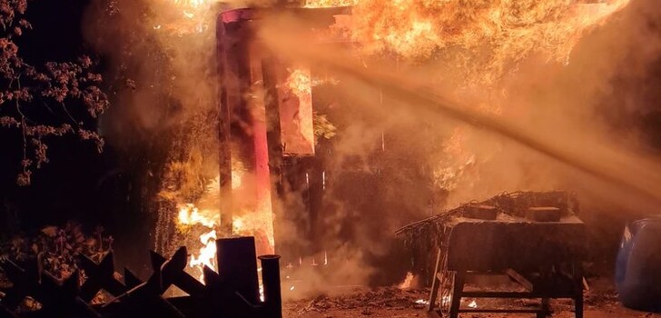 Einsatz in der Nacht zu Mittwoch: In Niederaula war eine Gartenhütte in Brand geraten