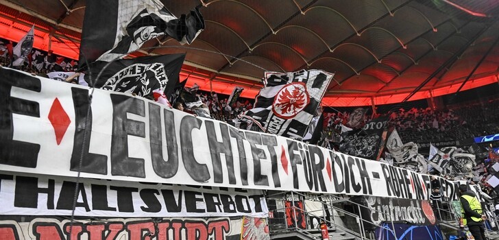Die Eintracht-Fans müssen beim letzten Auswärtsspiel in der Conference-League draußen bleiben
