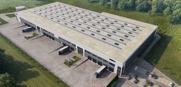 Das neue Logistikzentrum von Lang &Cie im Gewerbegebiet Friedrichsfeld in Niederaula