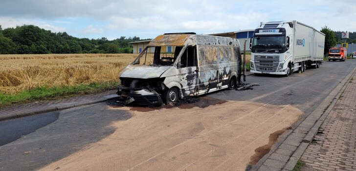 Der Brand konnte von den Einsatzkräften der Feuerwehr Obersuhl schnell gelöscht werden.