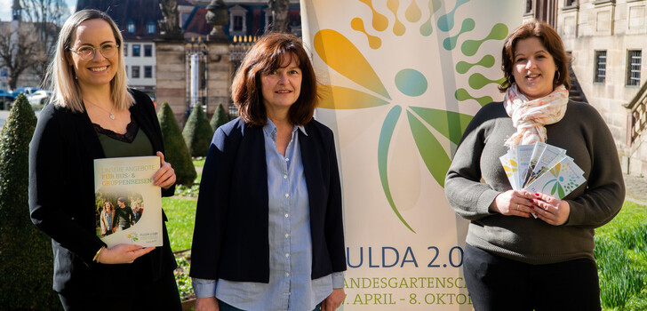 Das LGS-Team befindet sich im Endspurt. Die Vorfreude ist groß. V.l.n.r: Jennifer Herrlich (Sponsoring, Tourismus & Sales), Patricia Bickert (Presse/Öffentlichkeitsarbeit) sowie Lisa Banetzke (Veranstaltungen).