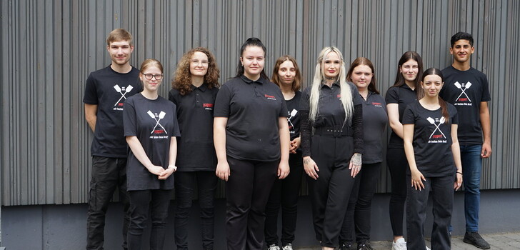 Die Auszubildenden Angelina Huck, Leonie Labsch, Pius Ziegler, Tessa Larissa Richter, Emily Gebhardt, Evelina Gut, Ayten Salli, Federica Petrillo, Zuhal Yilanci, Abdurraham Tanribilir