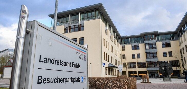 Das Landratsamt Fulda - Kreishaus - in der Wörthstraße. Von hier aus werden die Verwaltungsgeschicke gesteuert.