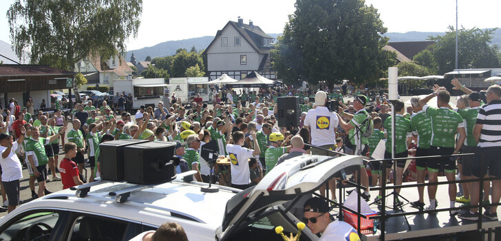 Erster Halt der Tour der Hoffnung am Samstag war in Niederaula