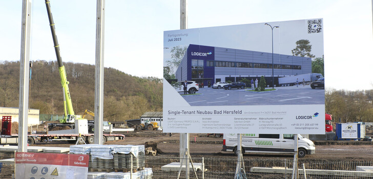 In der Straße Am Ententeich in Bad Hersfeld entsteht ein neues Logistikzentrum