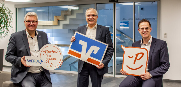 Der Vorstand der VR Bank Fulda, v.l. Thomas Sälzer, Frank Mackenroth und Torsten Hopf