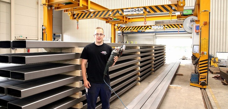 Metallbauer Mario Bellinger aus Keulos hat bei Stahlbau Hahner in Böckels seinen Traumberuf gefunden.