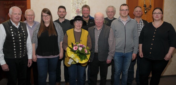 Vorsitzender Wolfgang Pschierer (links) mit dem neuen Vorstand der Patrizia Heilbronn und Werner Eifert (vorne Mitte) sowie Lukas Faust (hinten zweiter von links) verabschiedete.
